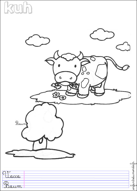 coloriage vache 1